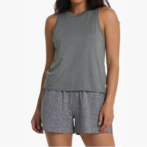 Vuori Energy Top – Dusty Pine Heather – Size Medium